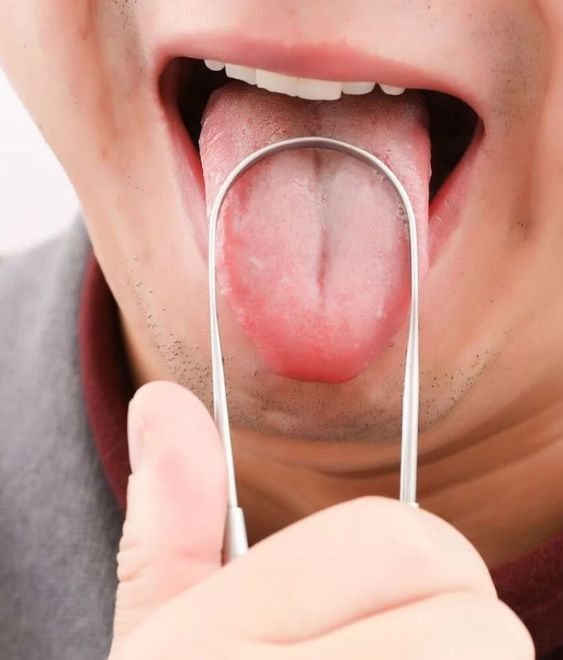 Stainless Steel Two Handle Tongue Cleaner
