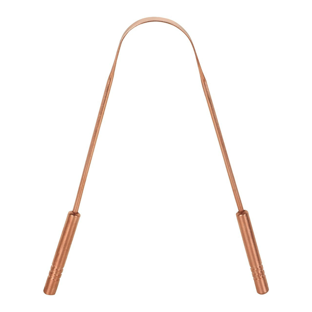 Copper Two Handle Tongue Cleaner